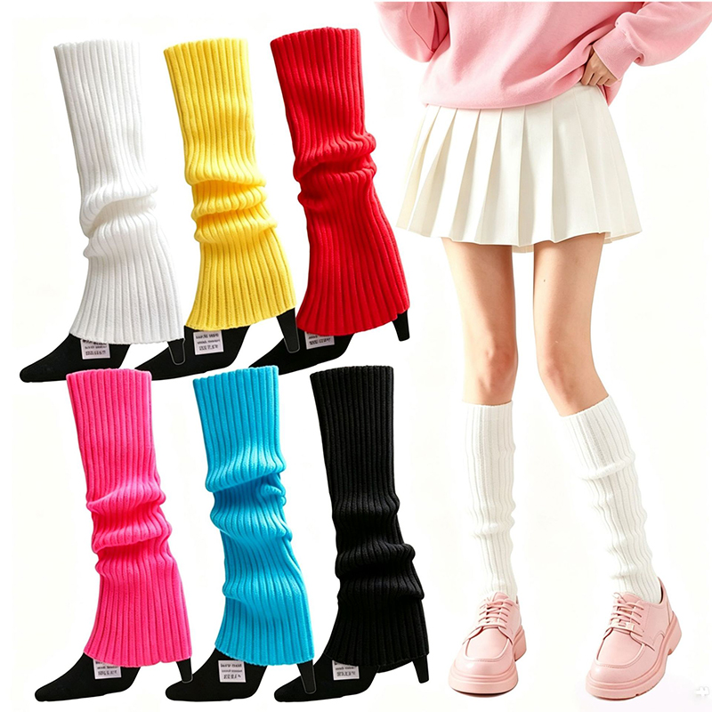 Ribbed Knit Leg Warmers for Wo - Knee Sleeve Pair ulasan dan harga